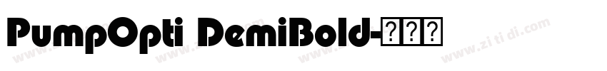 PumpOpti DemiBold字体转换